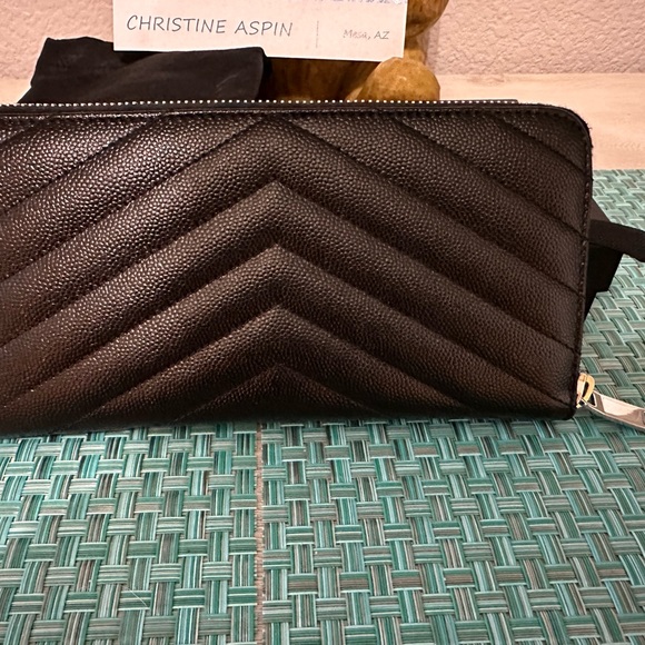 YSL Saint Laurent Cassandre Matelasse Zip Around Long Wallet - Picture 3 of 14